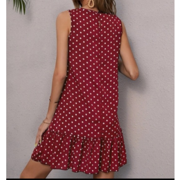 Boho polka dots ruffle hem dress - Picture 6 of 16